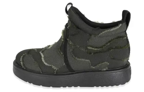 DIOR Nomad D Leather Ankle Boots Women's Green Camouflage