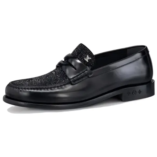 LOUIS VUITTON Loafer Loafers Men's Black