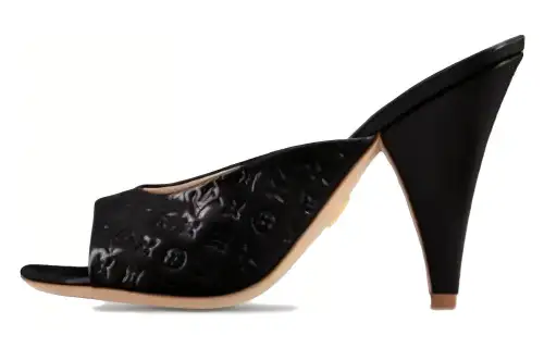 LOUIS VUITTON Slide Slippers Women's Black