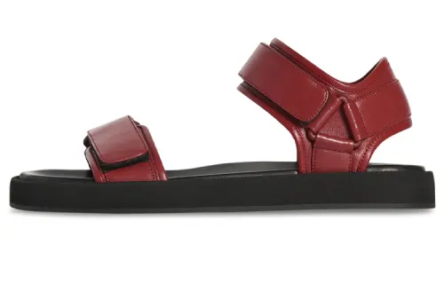 THE ROW Leather Beach Sandals Women's Red