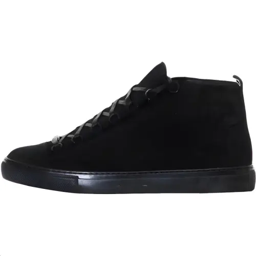 Balenciaga Arena Suede High top Skateboard Shoes Men's Black