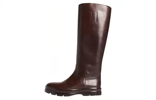 THE ROW Billie Leather Knee high Boots Women's Dark Red