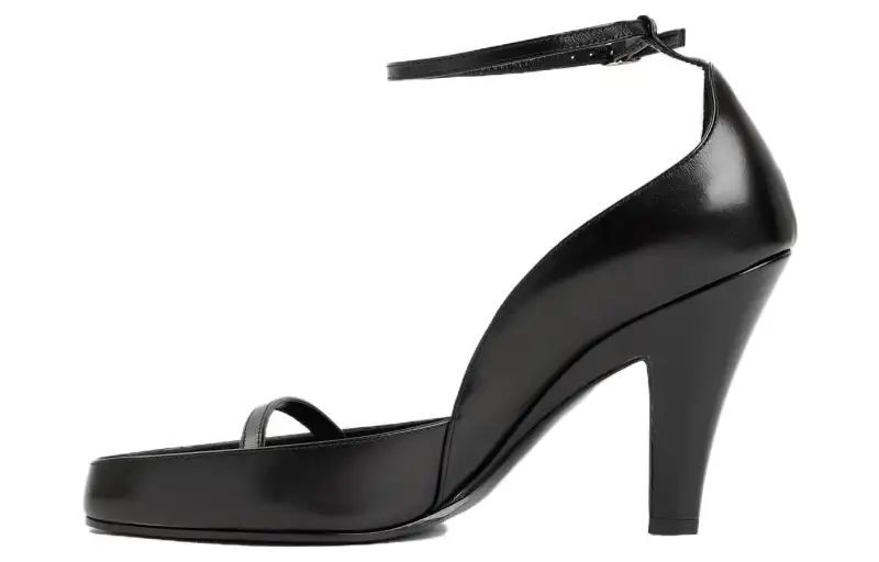 THE ROW Leather One Strap Sandals 8.9cm Women's Black