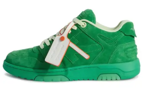 OFF WHITE Out Of Office Low top Skateboard Shoes Men's Green