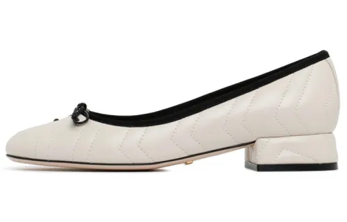 GUCCI GG Marmont Leather Casual Shoes Women's White