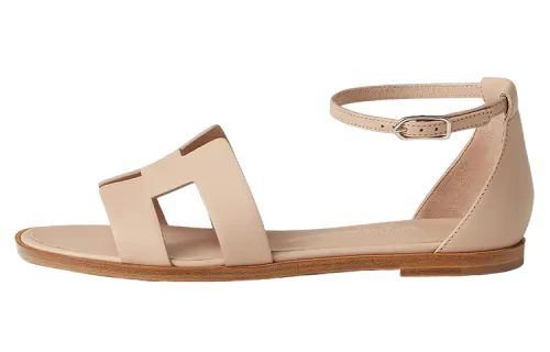 HERMES Santorini One Strap Sandals Women's Brown
