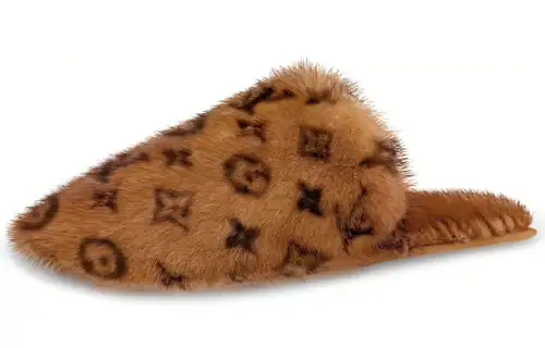 LOUIS VUITTON Suite Closed Toe Slippers Women's Brown