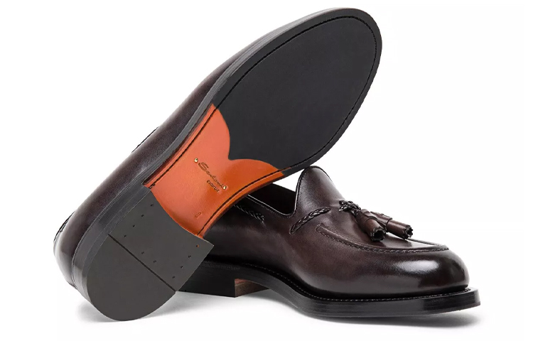 Santoni Loafers Men's Low Top Brown