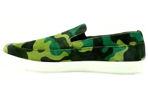 PRADA Skateboard Shoes Men's Green Camouflage