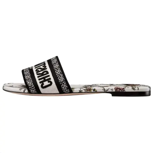 DIOR Dway Slide Slippers Women's White Black