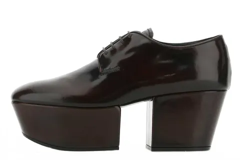 PRADA Chunky Heel High Heels Women's Black Brown