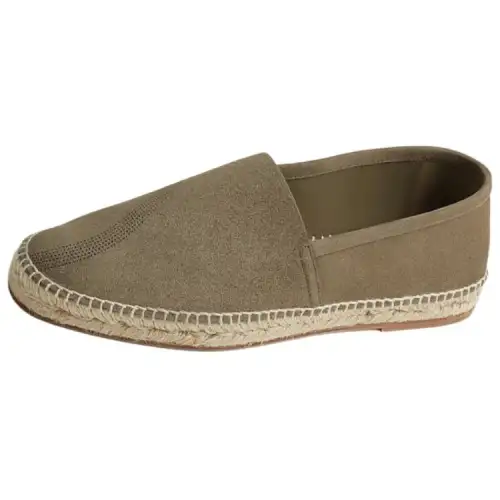 HERMES Izar Suede Espadrilles Men's Green
