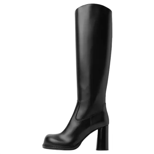 Bottega Veneta Cliff Calfskin Over the knee Boots 8cm Women's Black