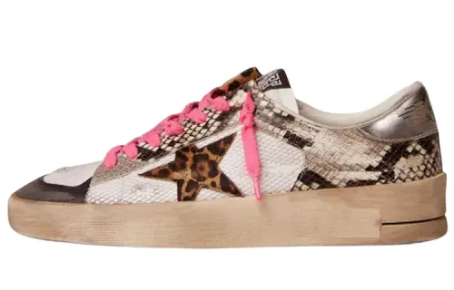 Golden Goose Stardan Stylish Skateboarding Shoes Men's Silver