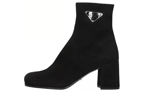 PRADA Ankle Boots High Heel Women's Black