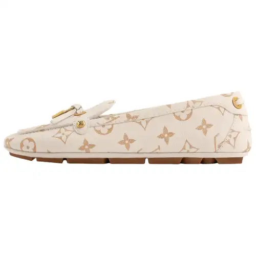 LOUIS VUITTON Flore Casual Shoes Women's Beige