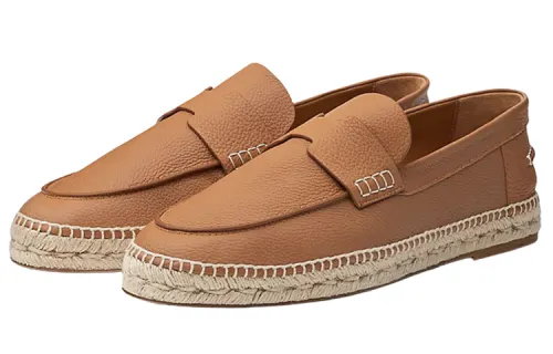 HERMES Leather Men's Casual Shoes Men's Brown