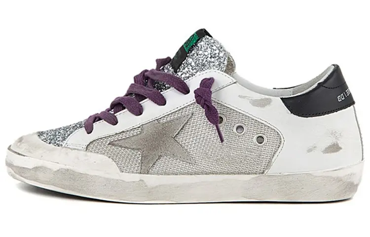 Golden Goose Super Star Leather Stylish Skateboarding Shoes Women's White Black