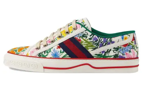 GUCCI Tennis 1977 Stylish Skateboarding Shoes Women's Multicolor