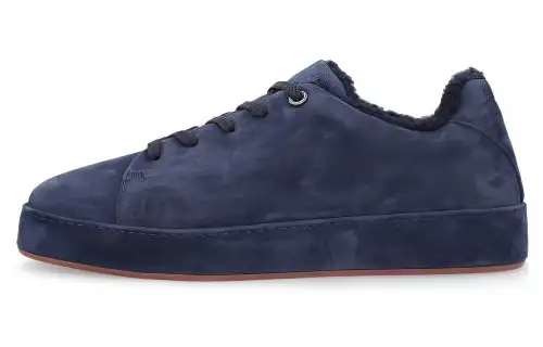 Loro Piana Suede Low top Skateboard Shoes Men's Blue