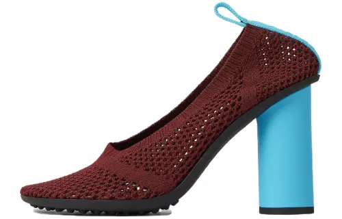 Bottega Veneta Atomic Mesh Chunky Heel High Heels 9cm Women's Cherry