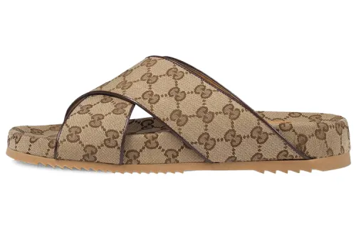 GUCCI Gg Slide Sandal Beige