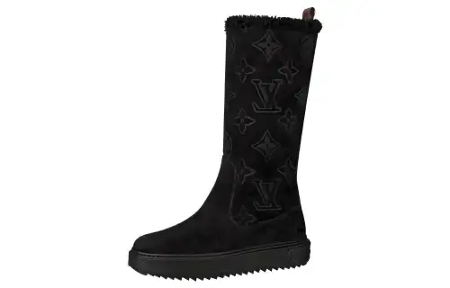 LOUIS VUITTON Lv Breezy Small Cowhide Suede Black Women's