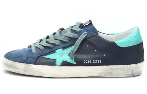 Golden Goose Super Star Skateboard Shoes Women's Low Top Blue