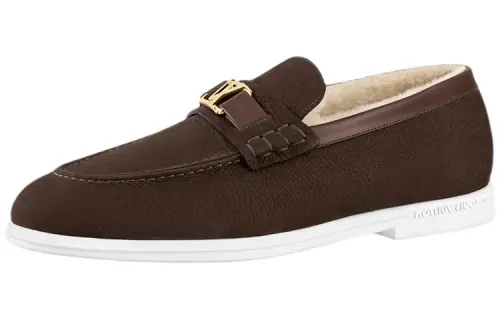 LOUIS VUITTON Estate Loafers Casual Shoes Men's Mocha Brown