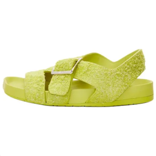LOEWE Ease Buckle One Strap Sandals Women's Green