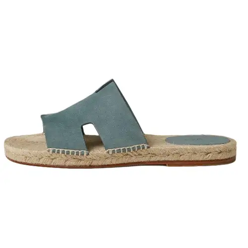 HERMES Antigua Slide Slippers Women's Antarctic Gray