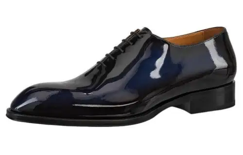 LOUIS VUITTON Vendome Cow Leather Dress Shoes Men's Dark Blue