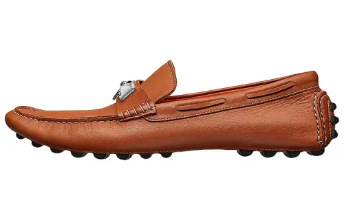 HERMES Lrving Gommino Loafers Men's Brown