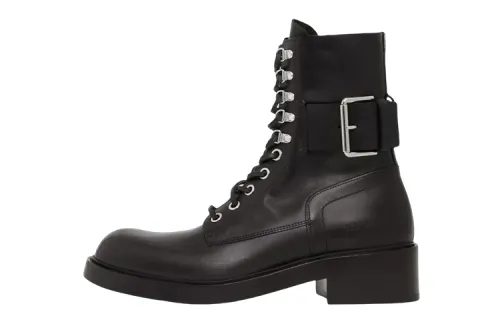 Burberry Leather Ankle Boots Men's Black