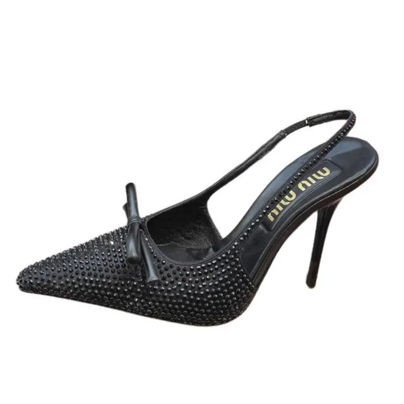MIU MIU Slim Heel High Heels Women's Black