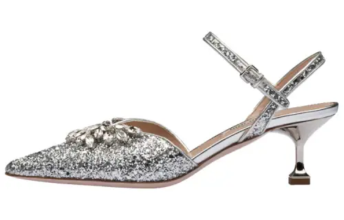 MIU MIU High Heels 5.5cm Women's Silver