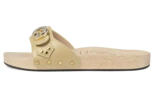 GUCCI Slide Slippers Men's Beige