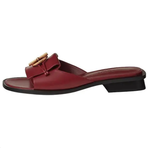 HERMES Slide Slippers Women's Red