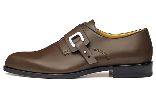 HERMES Denis Dress Shoes Men's Ebony Brown