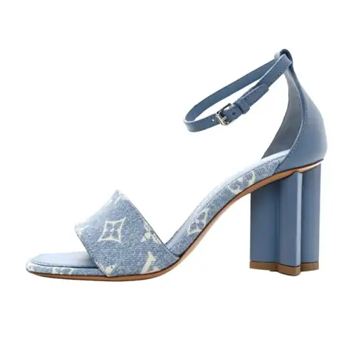 LOUIS VUITTON Silhouette One Strap Sandals Women's Blue