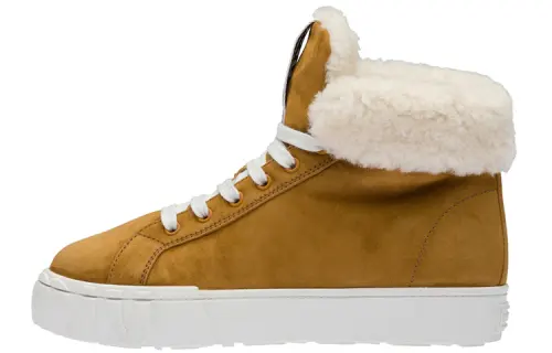 MIU MIU High top Stylish Skateboarding Shoes Women's Cognac