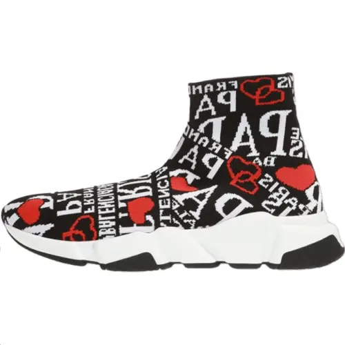 Balenciaga Speed High top Casual Shoes Women's Black