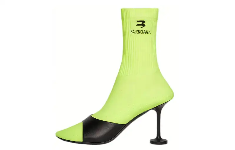 Balenciaga Ankle Boots Women's Neon Yellow