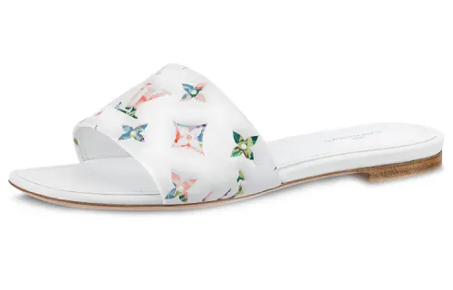 LOUIS VUITTON Revival Slide Slippers Women's White