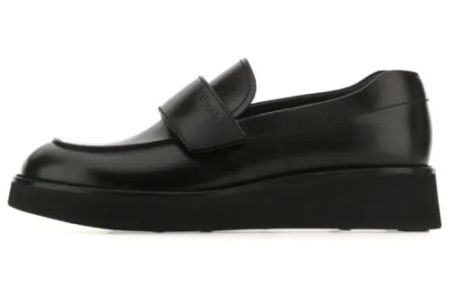 PRADA Leather Casual Shoes Women's Black