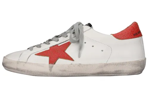 Golden Goose Super Star Low top Skateboard Shoes Men's White
