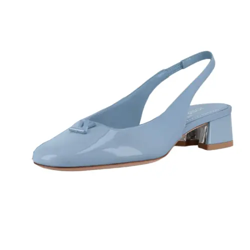 LOUIS VUITTON Swing Chunky Heel High Heels 3.5cm Women's Blue