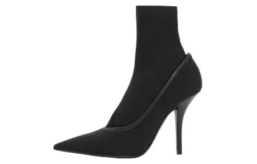 Burberry Cotton Fabric Ankle Boots Women's Black