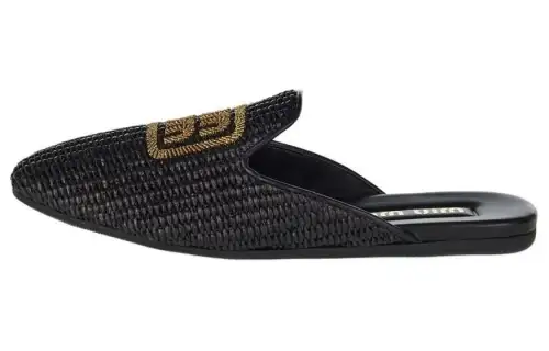 MIU MIU Closed Toe Slippers Women's Black
