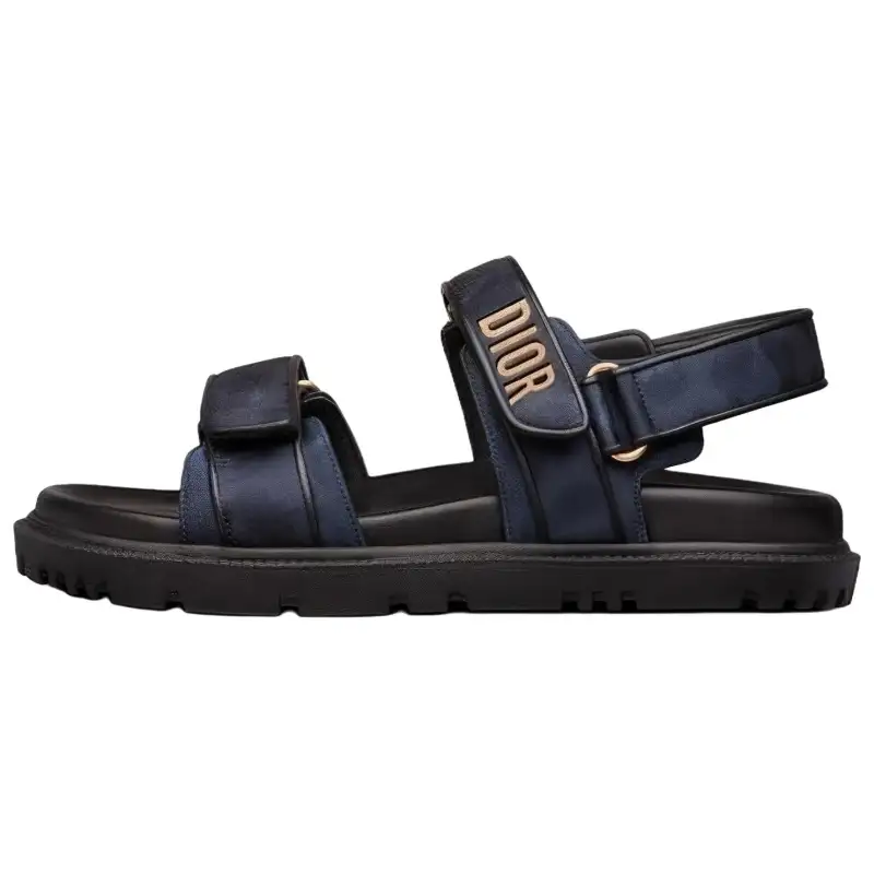 DIOR DiorAct Beach Sandals Women's Blue Black